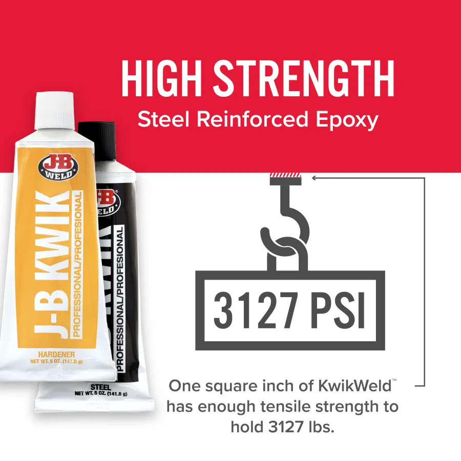 J-B Weld KwikWeld Two-Component Epoxy Adhesive 284g 8271 - J-B WELD - 8271 image 2