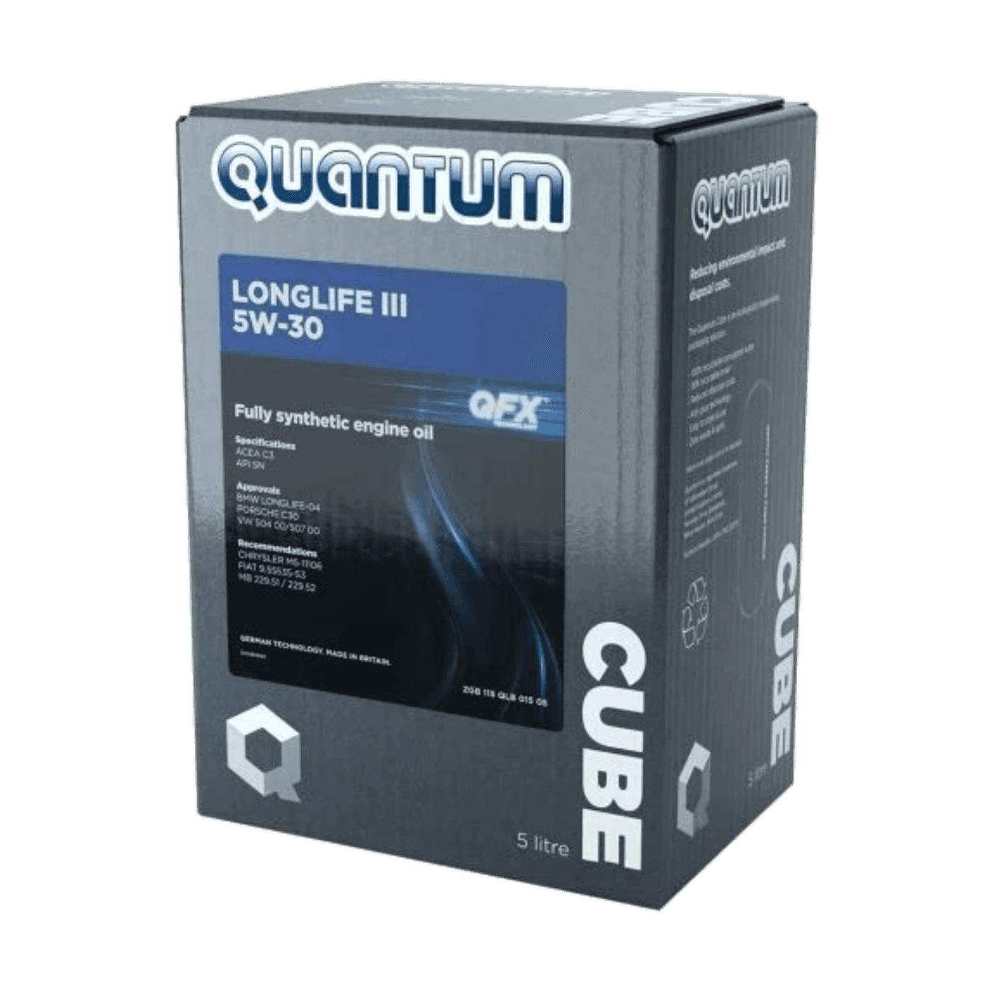 Quantum Longlife III 5W-30 5L Fully Synthetic Engine Oil VW 504.00 507.00 ACEA C3 - Quantum - ZGB115QLB01505 image 1