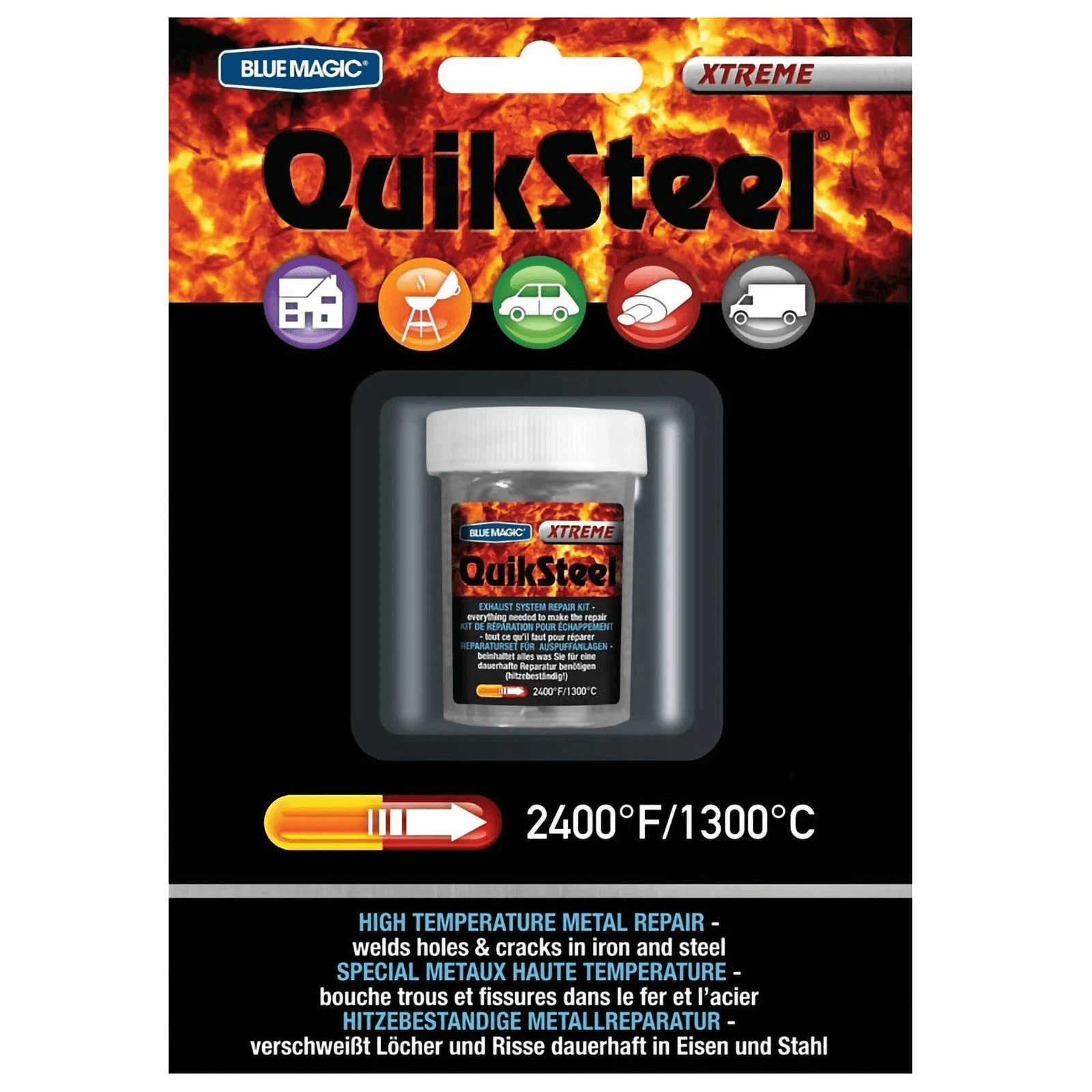 QuikSteel Xtreme High Temperature Metal Adhesive (up to 1316°C) - QuikSteel - 18003